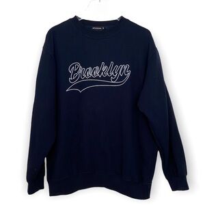 Brooklyn Dark Blue Long Sleeve Sweatshirt Size Medium